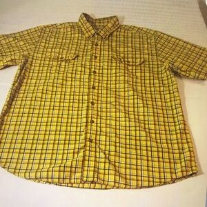 Yellow Plaid Men's Shirt
